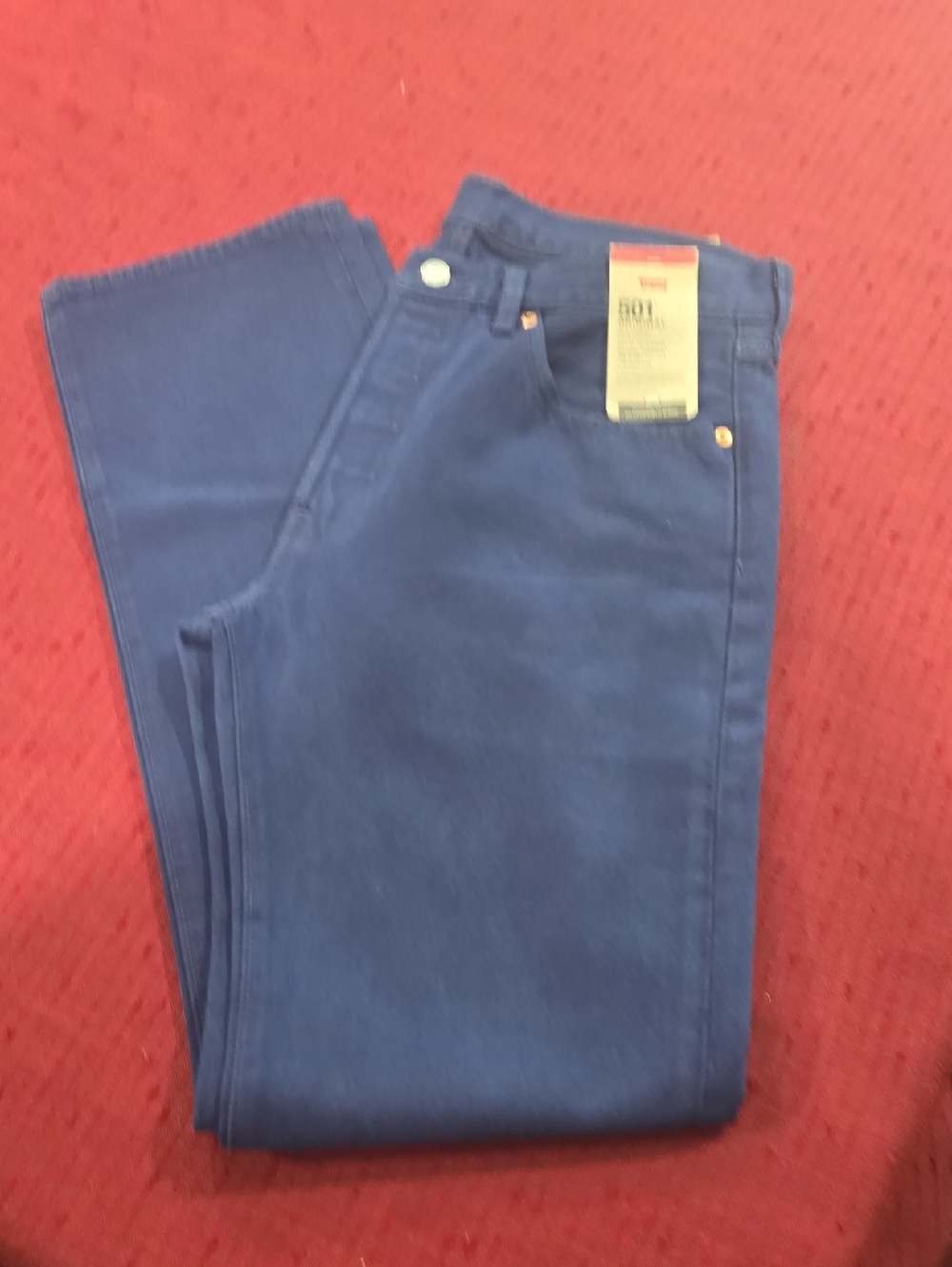 Levi's 501 Mens Navy Blue Straight-Leg Jeans.  31x32. NWT.
